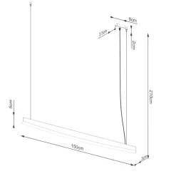 Lampa wisząca JORUN 150 biała LED 4000K (TH.477) - Thoro Lighting