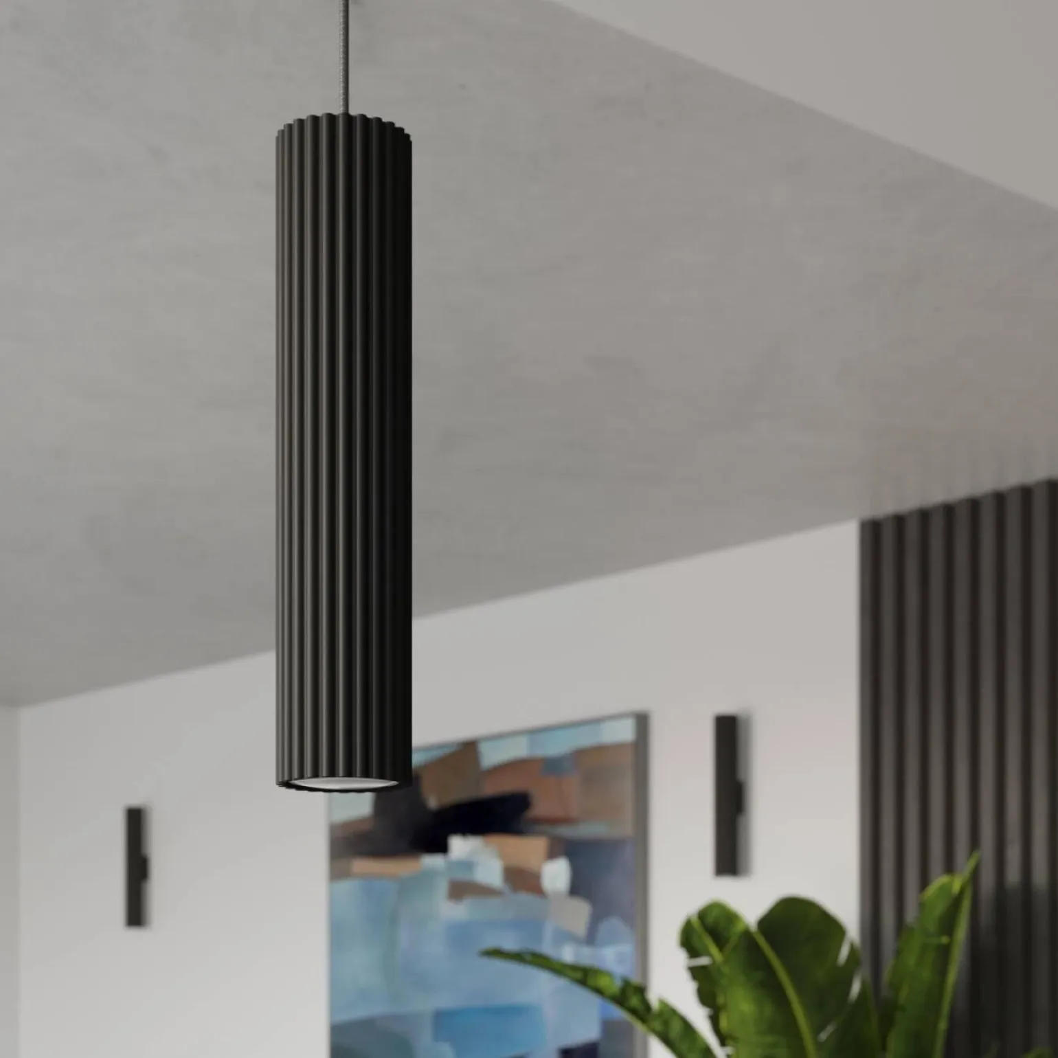 Lampa wisząca KARBON 2 czarny (SL.1574) - Sollux Lighting