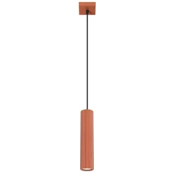 Lampa wisząca KARBON 1 ochra czerwona (SL.1630) - Sollux Lighting