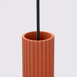 Lampa wisząca KARBON 1 ochra czerwona (SL.1630) - Sollux Lighting