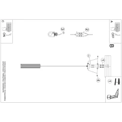 Lampa wisząca KARBON 1 ochra czerwona (SL.1630) - Sollux Lighting