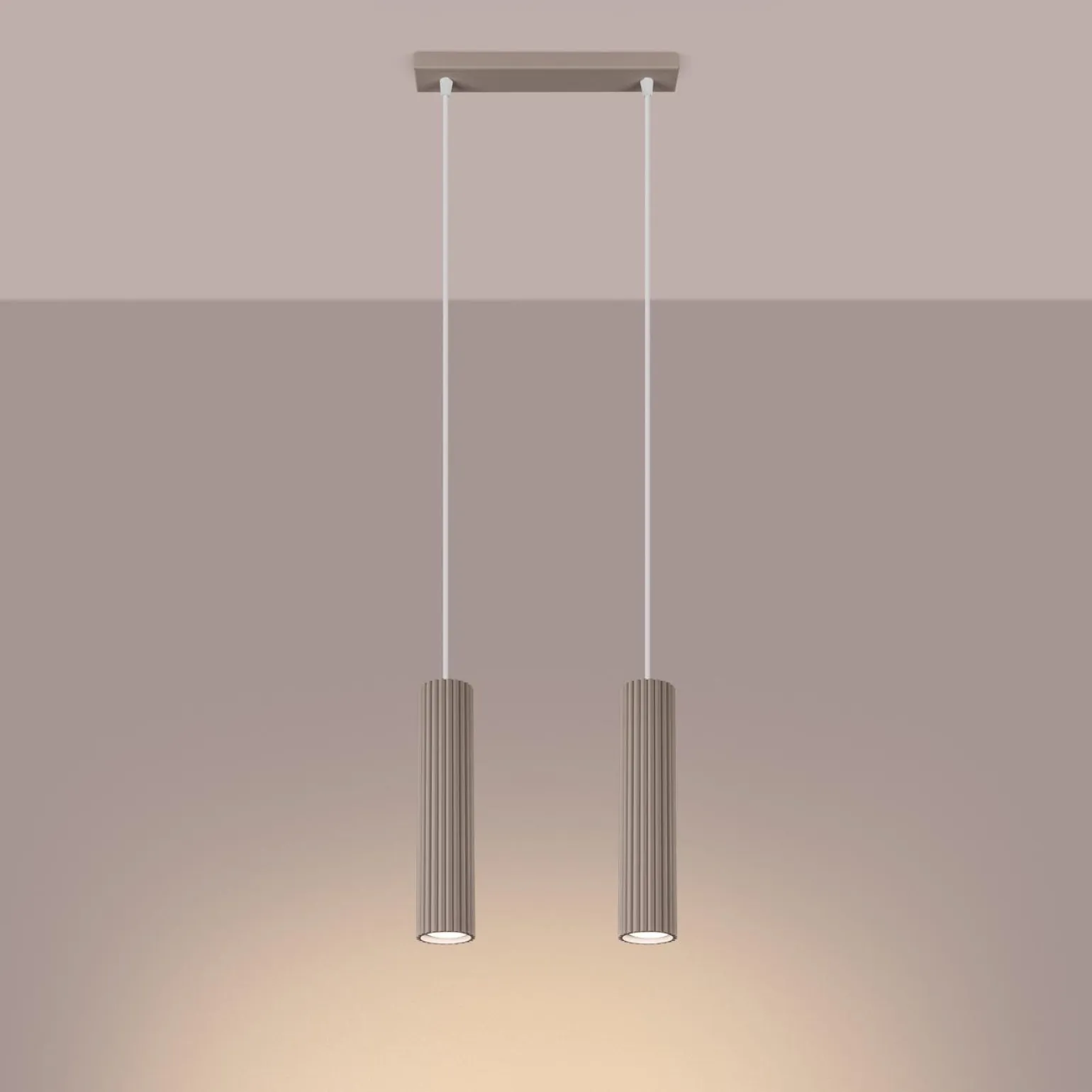 Lampa wisząca KARBON 2 taupe (SL.1773) - Sollux Lighting