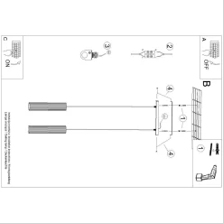 Lampa wisząca KARBON 2 zielona oliwka (SL.1612) - Sollux Lighting