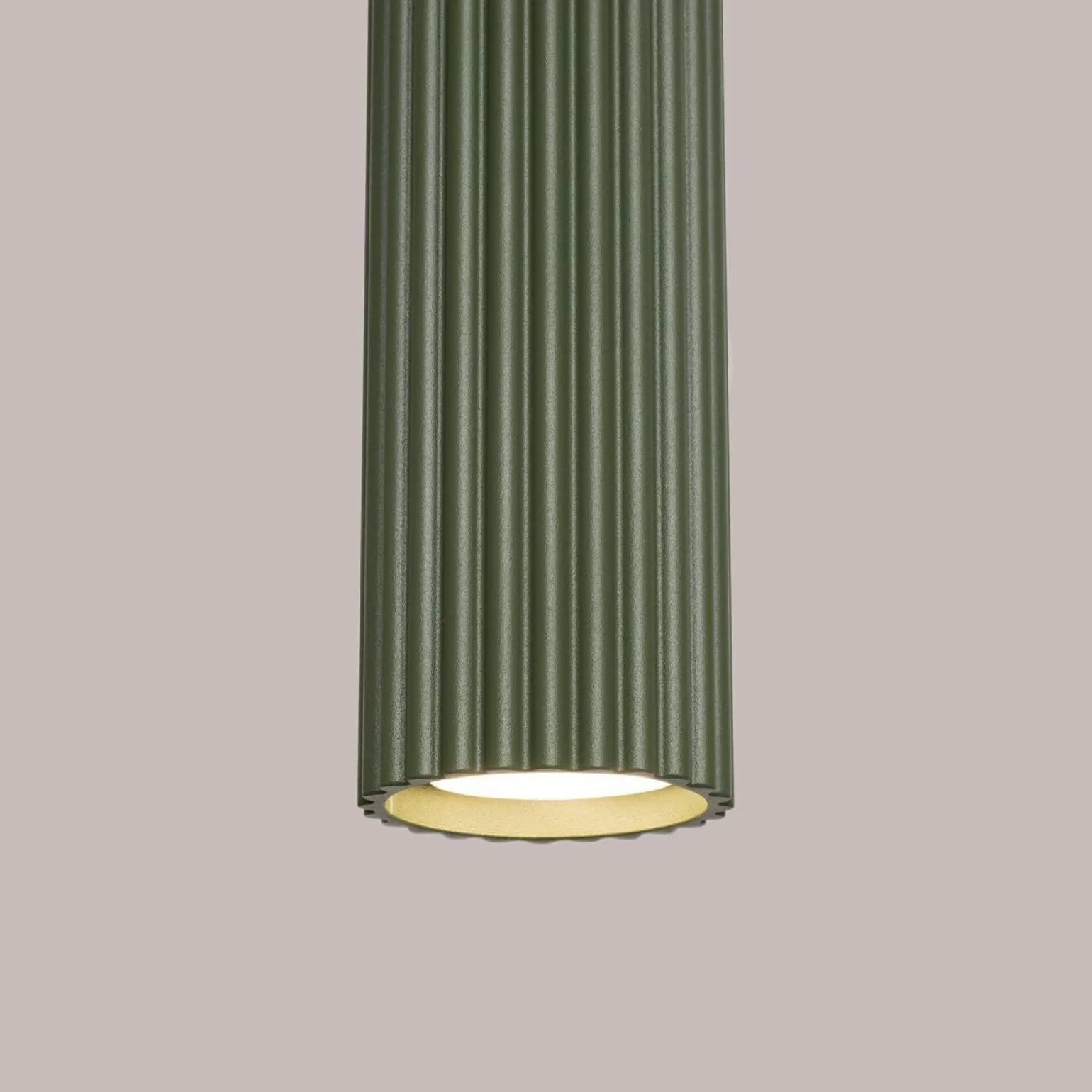 Lampa wisząca KARBON 1 zielony oliwkowy (SL.1611) - Sollux Lighting