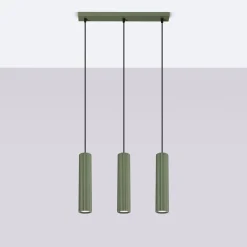 Lampa wisząca KARBON 3L zielona oliwka (SL.1613) - Sollux Lighting