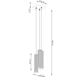 Lampa wisząca KARBON 3P czarny (SL.1576) - Sollux Lighting