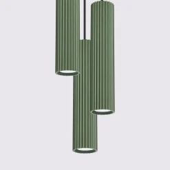 Lampa wisząca KARBON 3P zielona oliwka (SL.1614) - Sollux Lighting