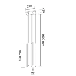 Lampa wisząca KOSAME (czarny) (7848) - Shilo