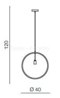 Lampa wisząca KRUG chrom (DEL-2522-1CH - Azzardo) - żyrandol