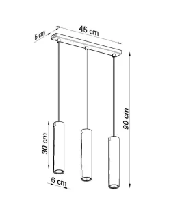 Lampa wisząca LAGOS 3 biały (SL.0325) - Sollux