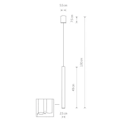 Lampa wisząca LASER 49 cm (10451) - Nowodvorski