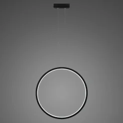Lampa wisząca Ledowe okręgi No.1 X Φ80cm in 4k 43W czarny Altavola Design (LA073/X_80_in_4k_43W_black) - ALTAVOLA DESIGN