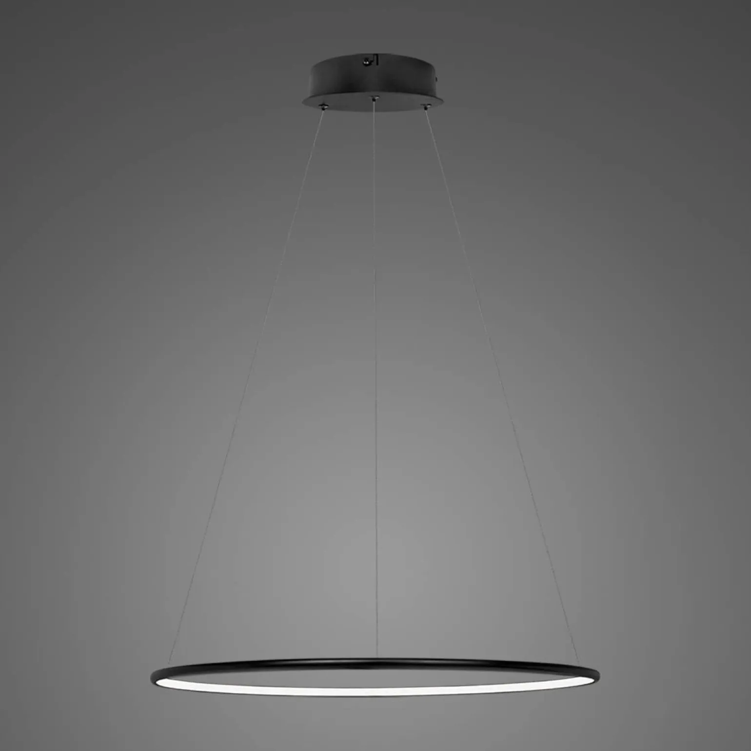 Lampa wisząca Ledowe Okręgi No.1 Φ40 in 4k czarna ściemnialna Altavola Design (LA073/P_40_in_4k_black_dimm) - ALTAVOLA DESIGN