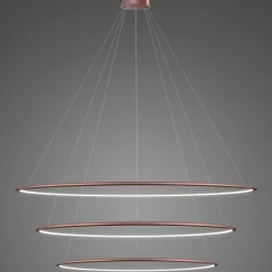 Lampa wisząca Ledowe Okręgi No.3 Φ150 cm in 3k ściemnialna różowe złoto Altavola Design (LA075/P_150_in_3k_rose_gold_dimm) - ALTAVOLA DESIGN