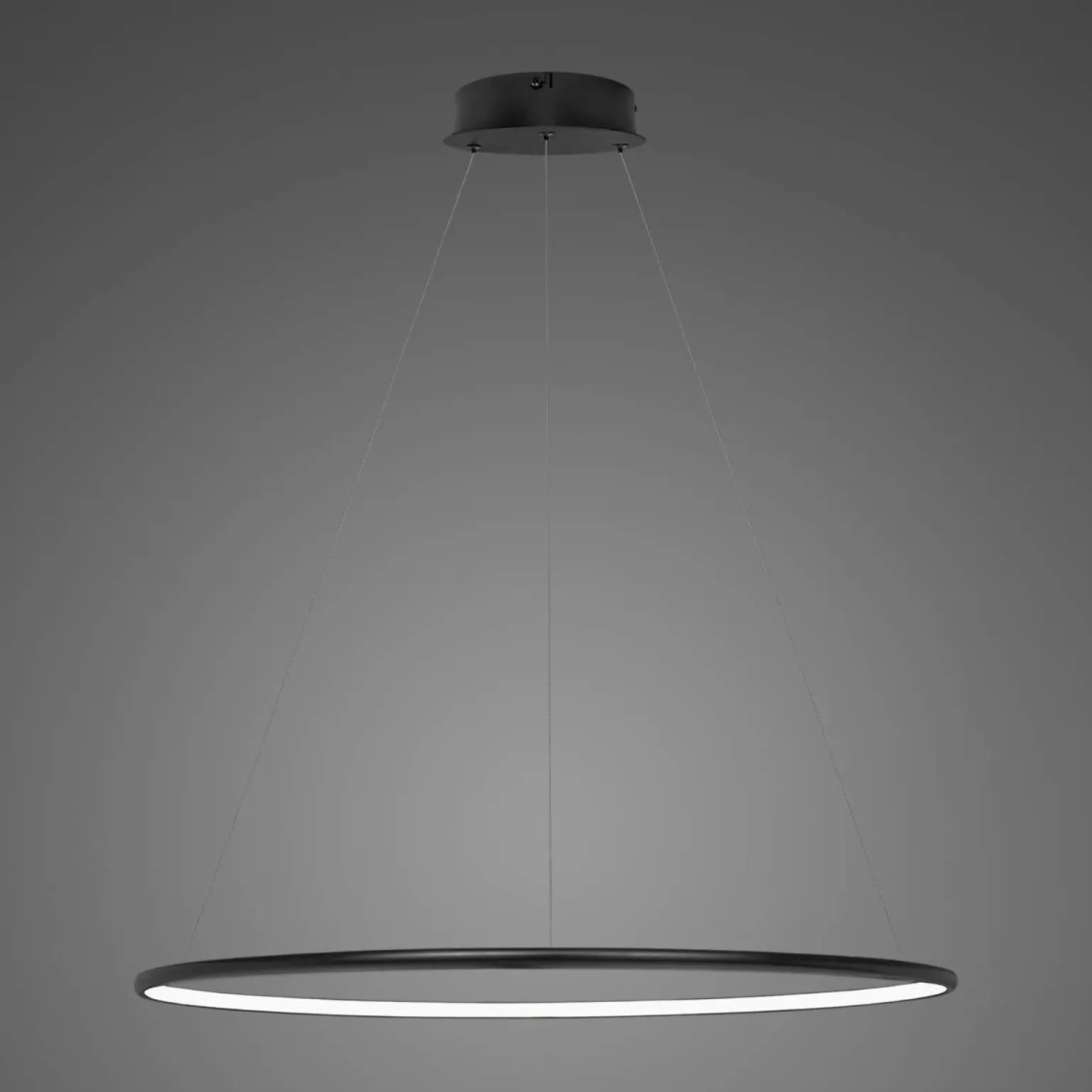 Lampa wisząca Ledowe Okręgi No.1 80cm in 4k czarna AltavolaDesign (LA073/P_80_in_4k_black) - ALTAVOLA DESIGN