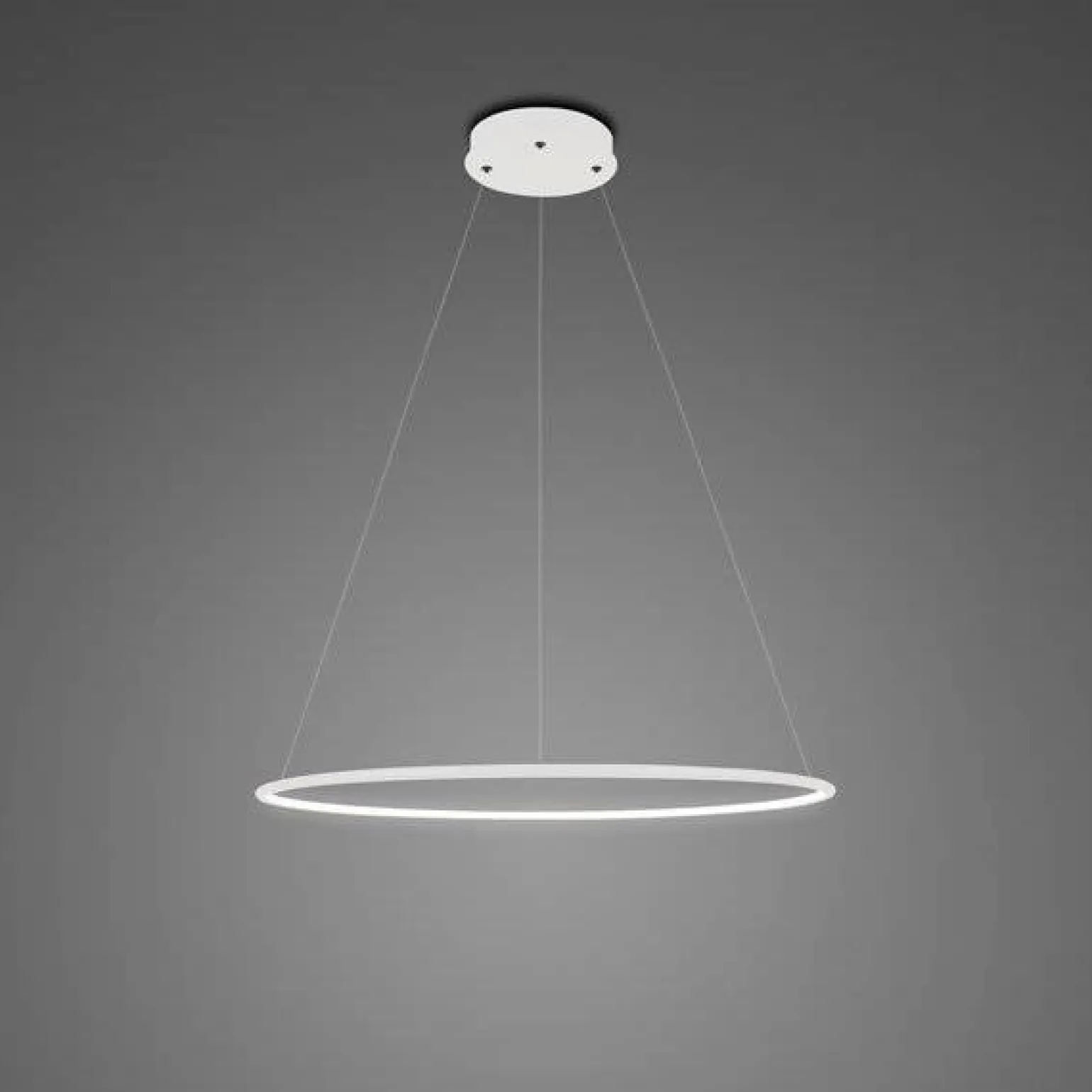 Lampa wisząca Ledowe Okręgi No.1 Φ40 in 4k biała ściemnialna Altavola Design (LA073/P_40_in_4k_white_dimm) - ALTAVOLA DESIGN