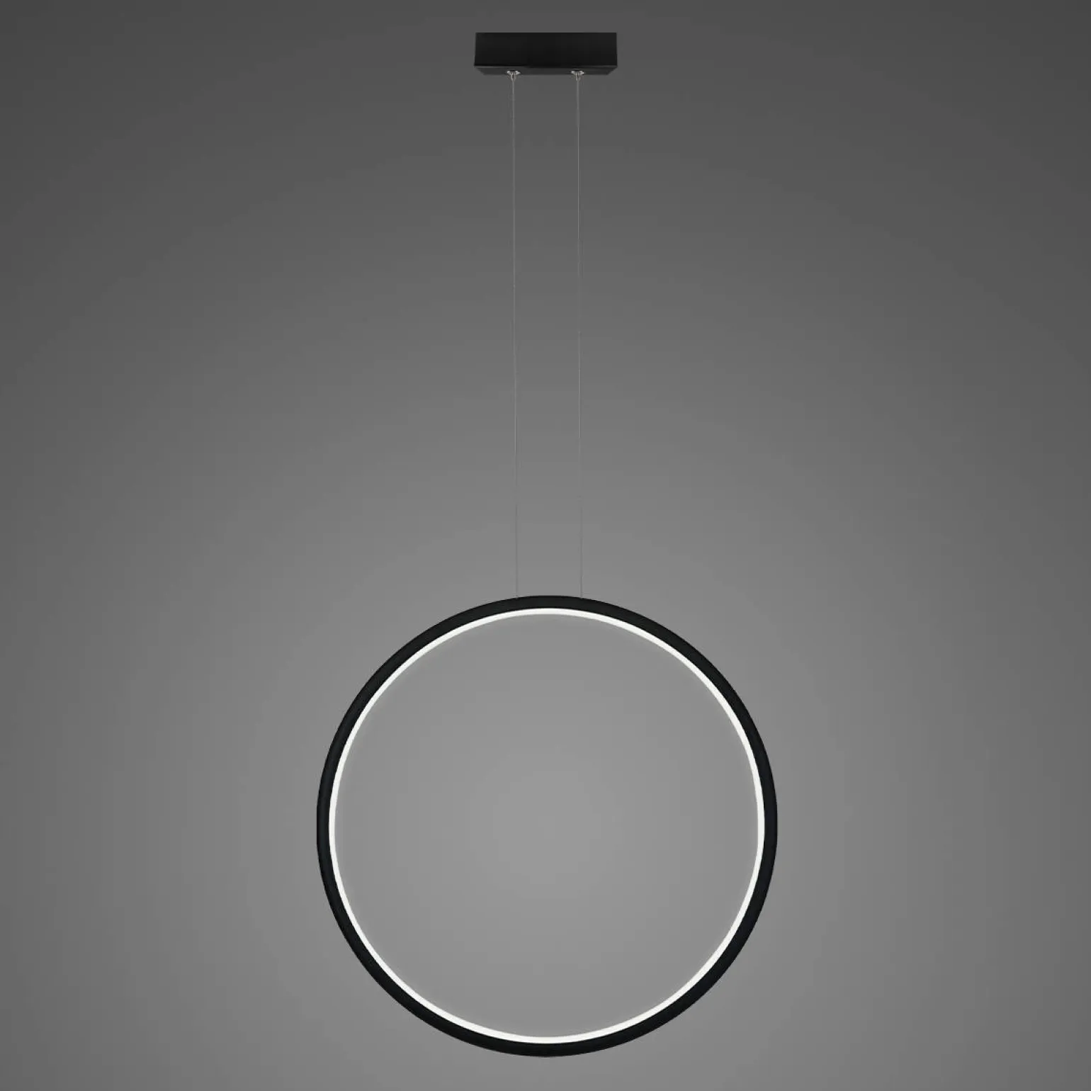 Lampa wisząca Ledowe okręgi No.1 X Φ80cm in 3k 43W czarny Altavola Design (LA073/X_80_in_3k_43W_black) - ALTAVOLA DESIGN