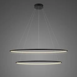 Lampa wisząca Ledowe Okręgi No. 2 Φ100 cm in 3k czarna ściemnialna Altavola Design (LA074/P_100_in_3k_black_dimm) - ALTAVOLA DESIGN