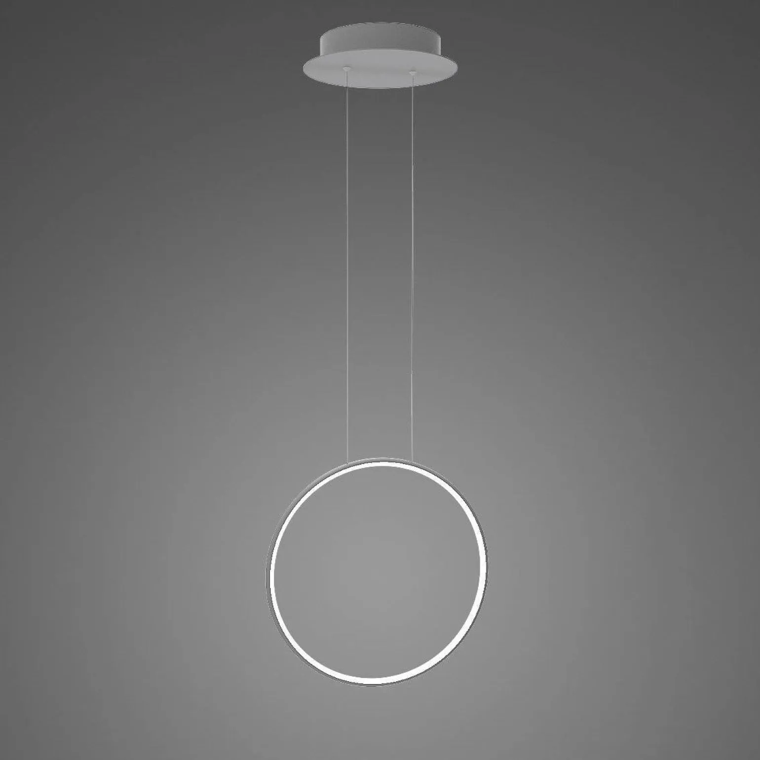 Lampa wisząca Ledowe okręgi No.1 X Φ40 cm in 4k srebrny Altavola Design (LA073/X_40_in_4k_silver) - ALTAVOLA DESIGN