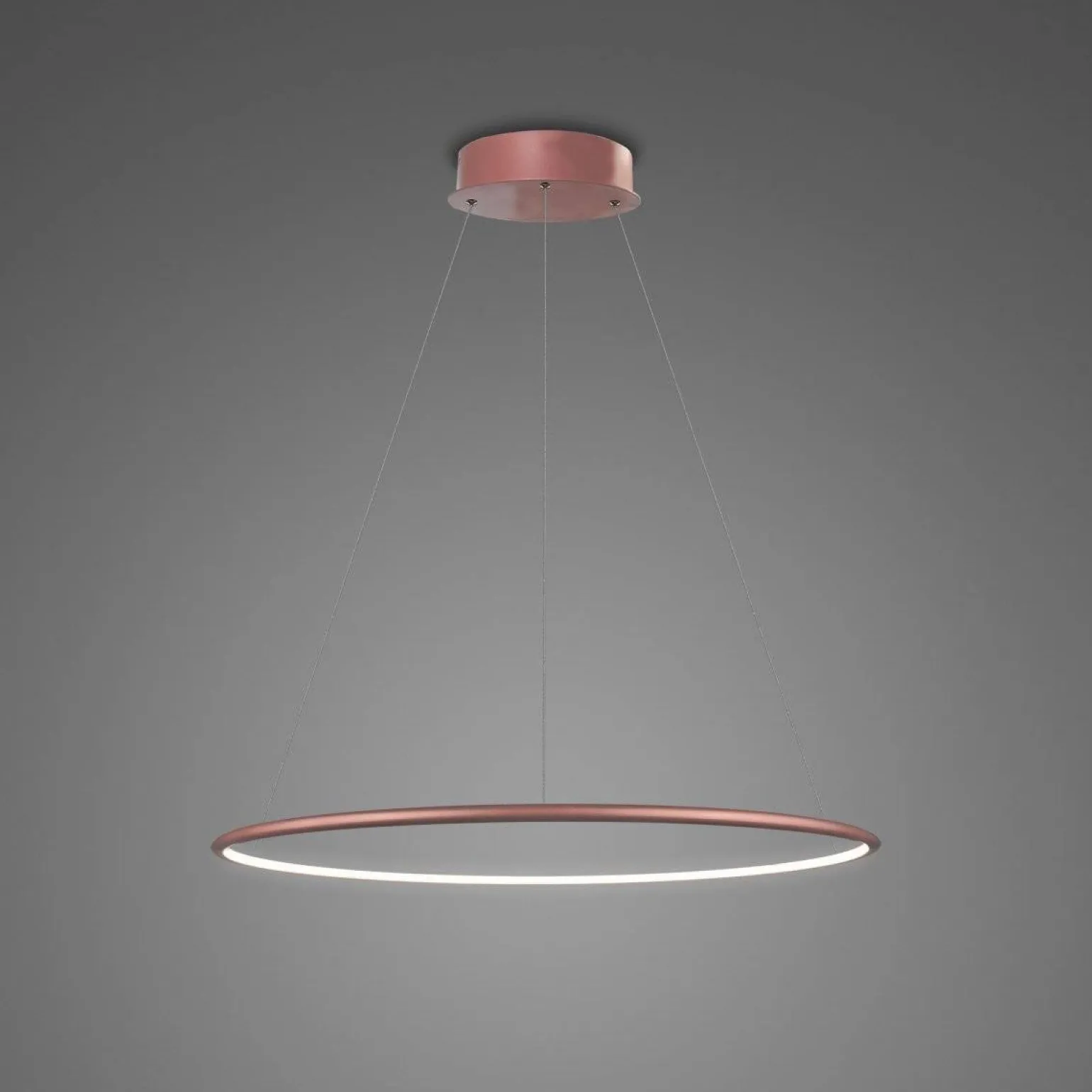 Lampa wisząca Ledowe okręgi No.1 Φ40 cm in 4k różowo złota Altavola Design (LA073/P_40_in_4k_rose gold) - ALTAVOLA DESIGN