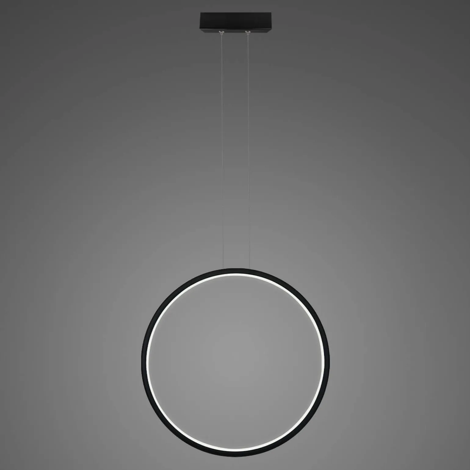 Lampa wisząca Ledowe okręgi No.1 X Φ60cm in 3k 32W czarny Altavola Design (LA073/X_60_in_3k_32W_black) - ALTAVOLA DESIGN