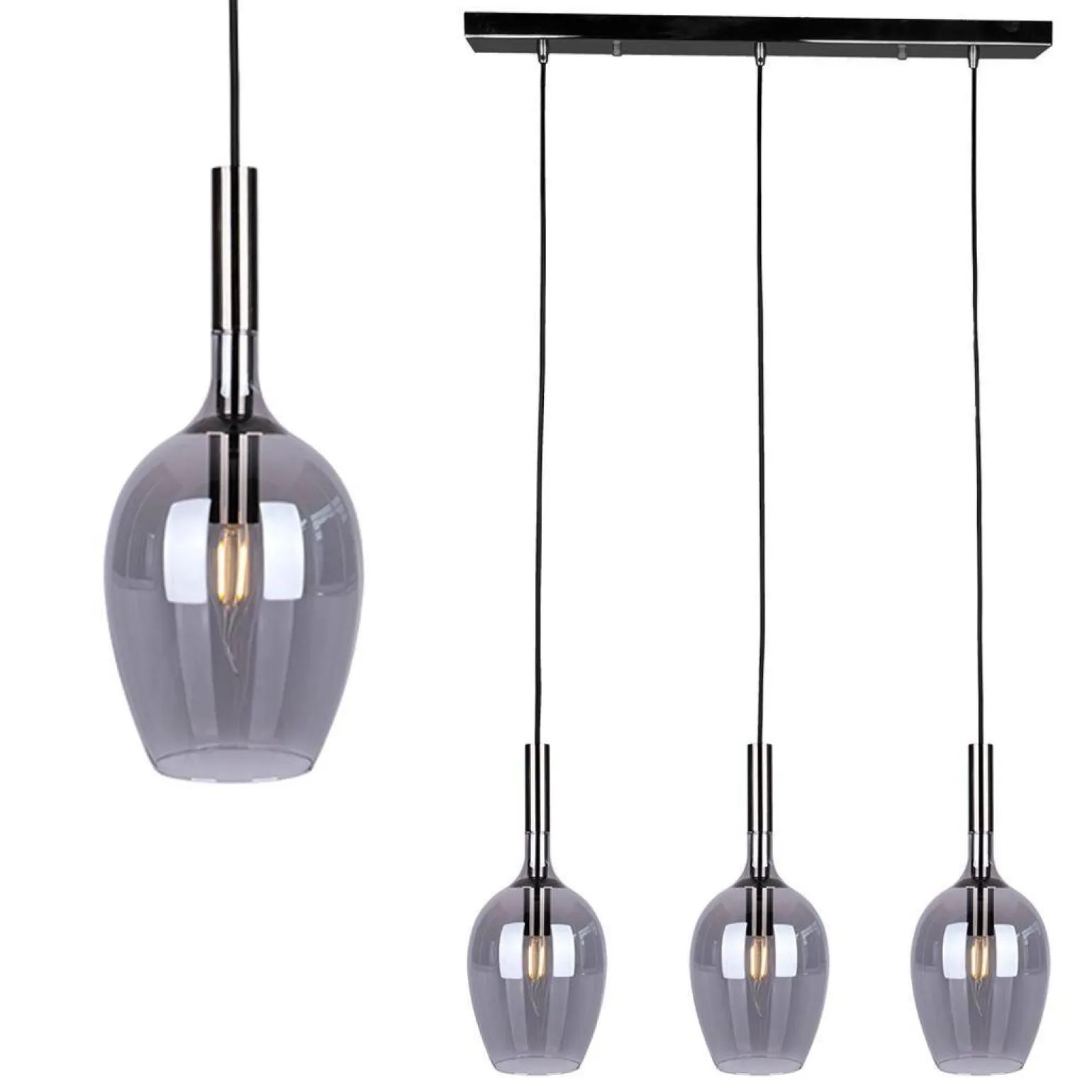 Lampa wisząca LUGANO SMOKED 3 (ML8814) - Milagro