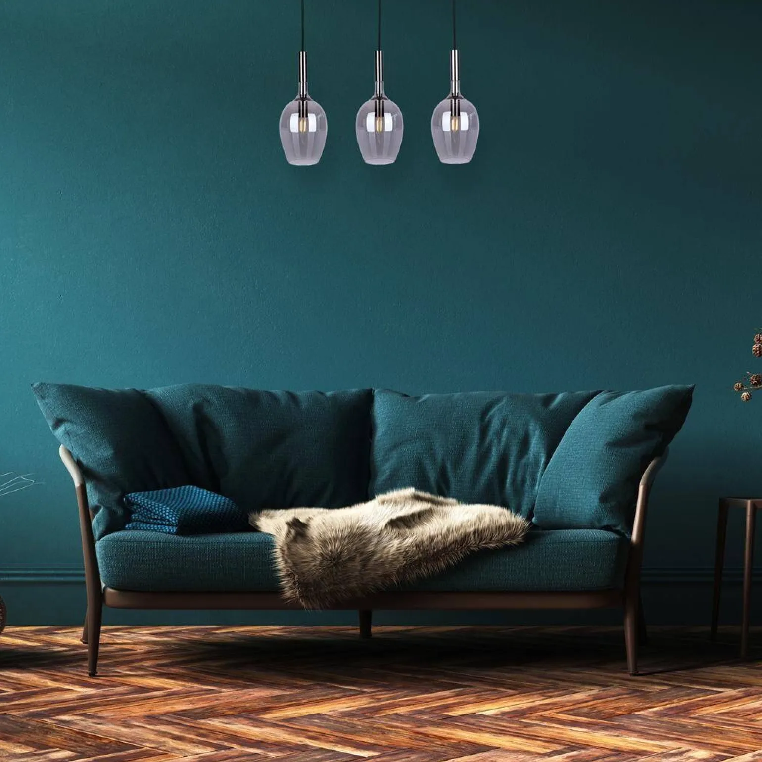 Lampa wisząca LUGANO SMOKED 3 (ML8814) - Milagro