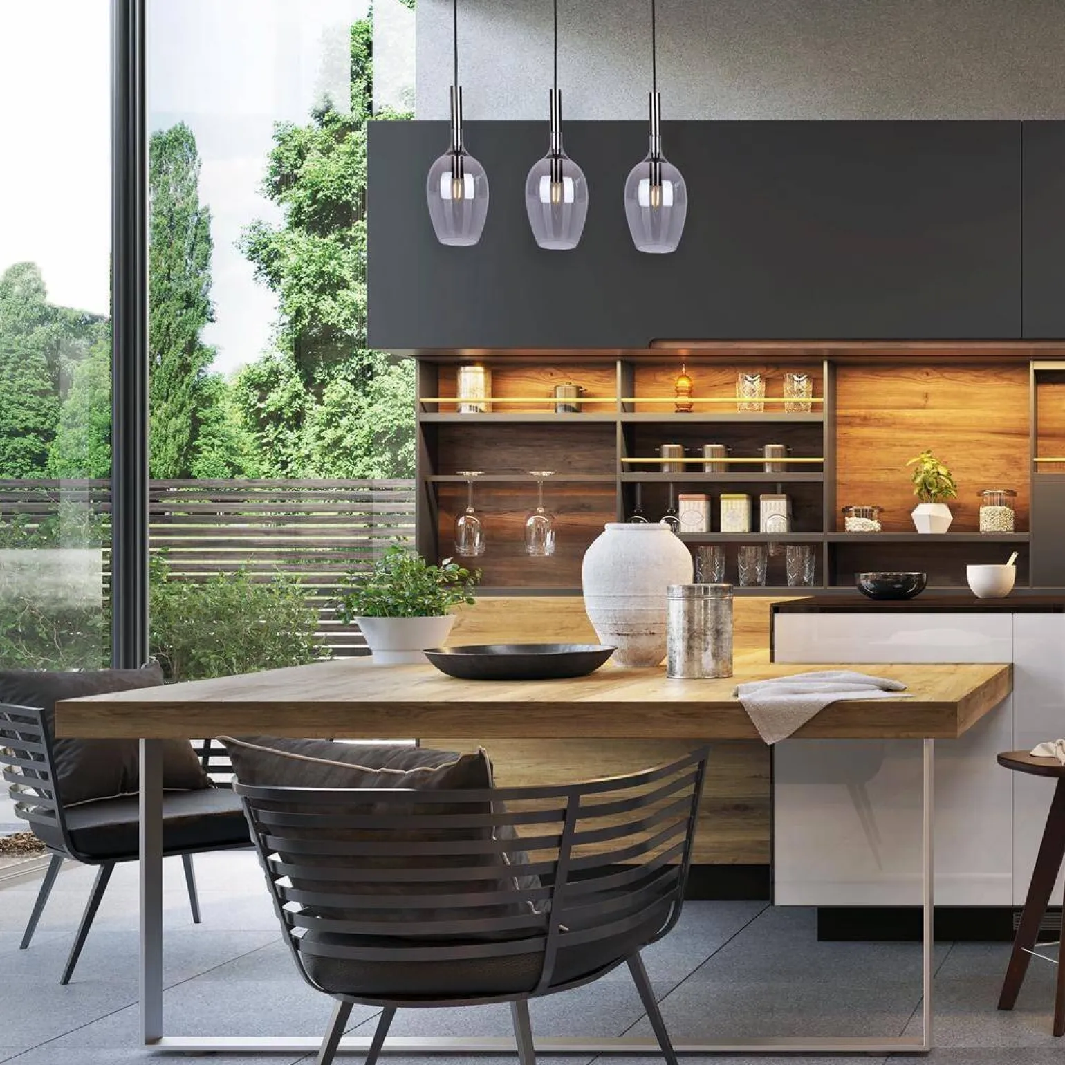 Lampa wisząca LUGANO SMOKED 3 (ML8814) - Milagro