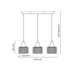 Lampa wisząca LUMI 3 (ML9748) - Milagro