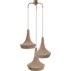 Lampa wisząca Mahaka 3 - Beżowa (500 mm) (5180) - Shilo