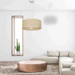 Lampa wisząca MARSHALL WHITE / RATTAN 3xE27 (MLP7490) - Milagro