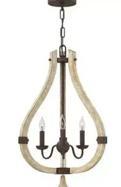 Lampa wisząca MIDDLEFIELD kol. RDZAWE ŻELAZO (HK/MIDDLEFIELD3) - Hinkley - Elstead Lighting - żyrandol