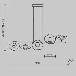 Lampa wisząca Miracle (MOD207PL-05BS) - Maytoni