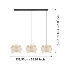 Lampa wisząca MONTERROSO czarna (390234) - EGLO