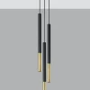 Lampa wisząca MOZAICA 3P czarny/złoto (SL.0893) - Sollux