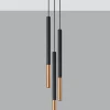 Lampa wisząca MOZAICA 3P czarny/miedź (SL.0890) - Sollux