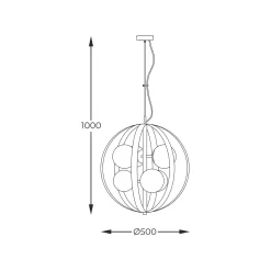 Lampa wisząca NELA 50 cm (1138) - Zuma Line