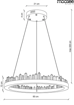 Lampa wisząca NENUFAR - Złoty (MSE010100125) - MOOSEE