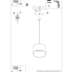 Lampa wisząca NEVIA burgund (SL.1852) - Sollux Lighting