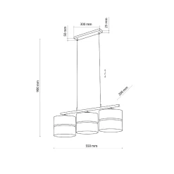Lampa wisząca NICOL 3 PŁ (4801) - TK Lighting