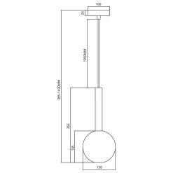 Lampa wisząca NIKO GOLD Ø15 (ML0330) - Milagro