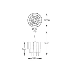 Lampa wisząca NIRA złota (MD3523-14L-EGN) - Zuma Line