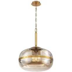 Lampa wisząca Nottingham - 3 źródła światła - Antyczny mosiądz (QN-NOTTINGHAM-3P-AB) - Quintiesse