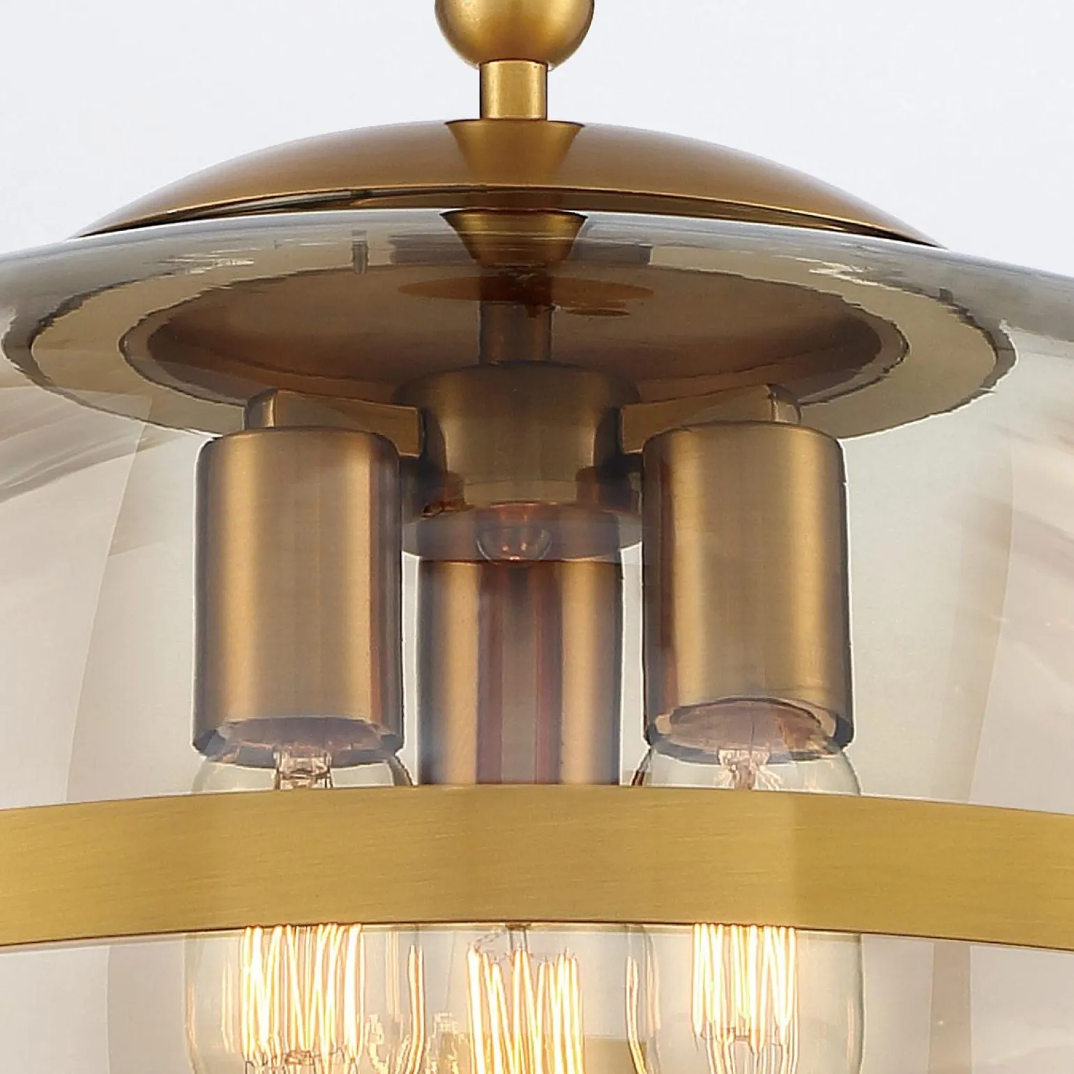 Lampa wisząca Nottingham - 3 źródła światła - Antyczny mosiądz (QN-NOTTINGHAM-3P-AB) - Quintiesse