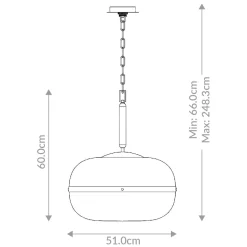 Lampa wisząca Nottingham - 3 źródła światła - Antyczny mosiądz (QN-NOTTINGHAM-3P-AB) - Quintiesse
