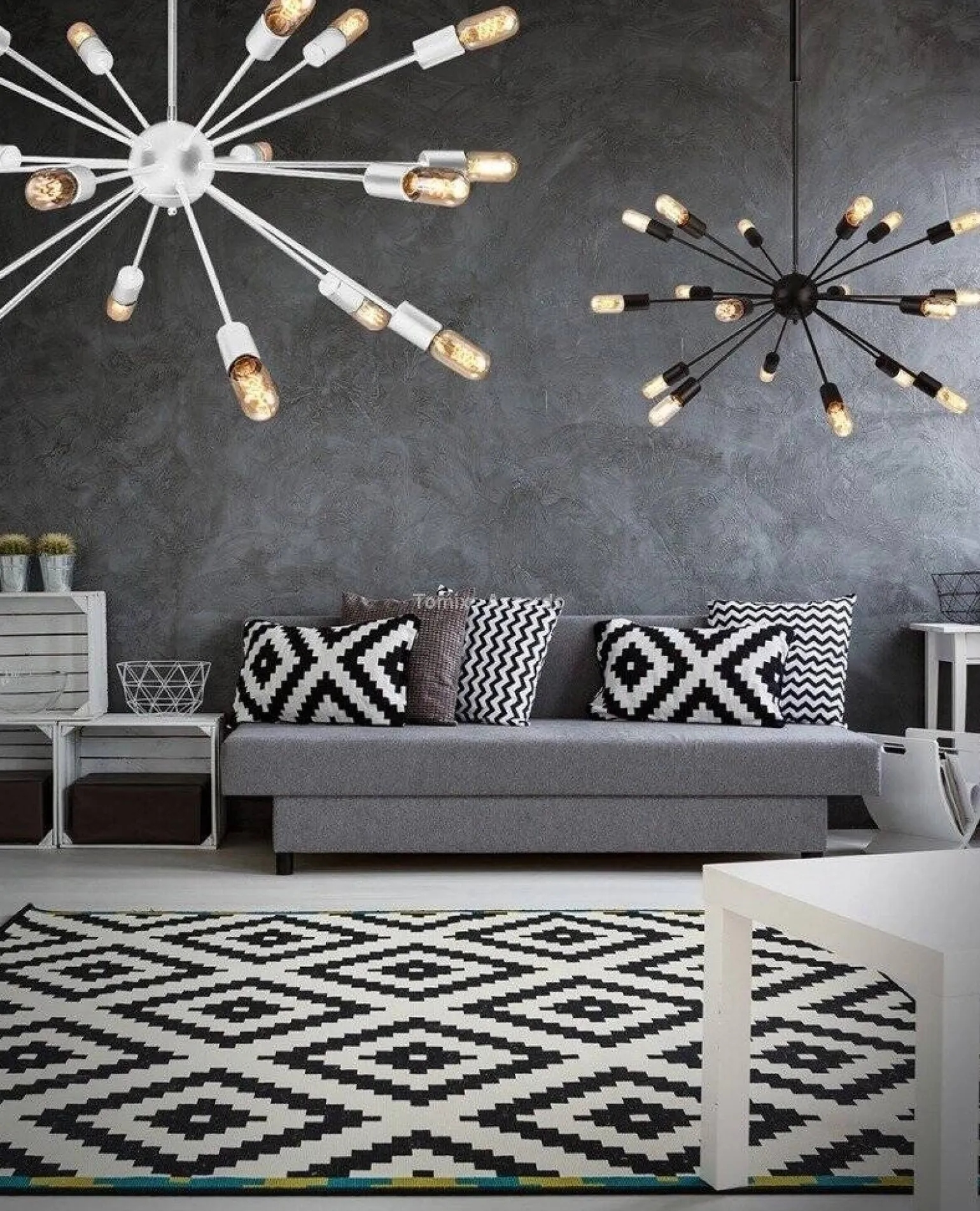 Lampa wisząca Orbit kolor czarny (40446-18BK) Azzardo - żyrandol