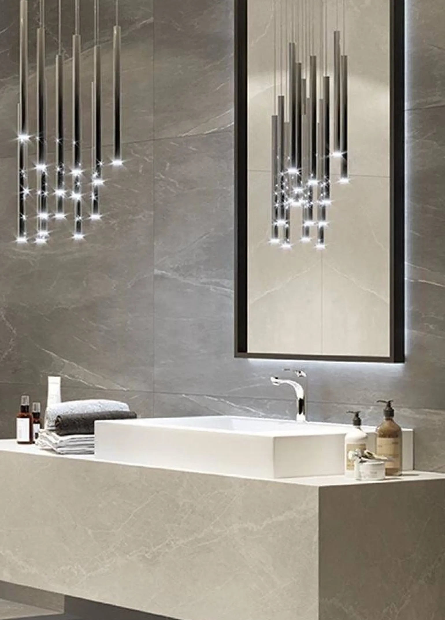 LAMPA WISZĄCA ORGANIC 10x CHROM MAŁA ŚCIEMNIALNA (P0206D) - Maxlight