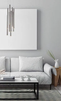 LAMPA WISZĄCA ORGANIC 10x CHROM MAŁA ŚCIEMNIALNA (P0206D) - Maxlight