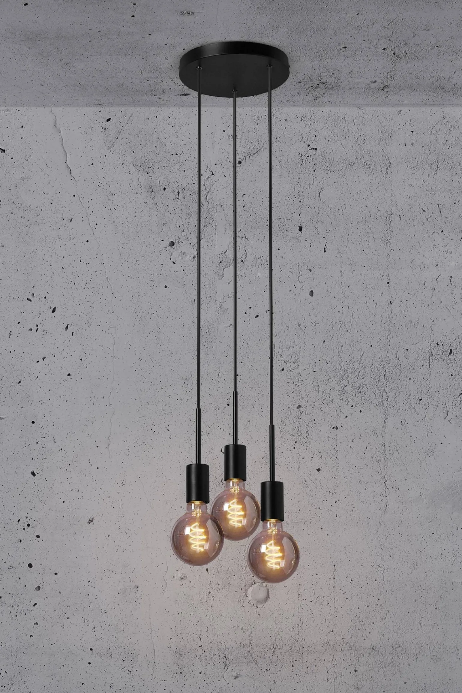 Lampa wisząca PACO Nordlux E27 3x25W Metal Czarny