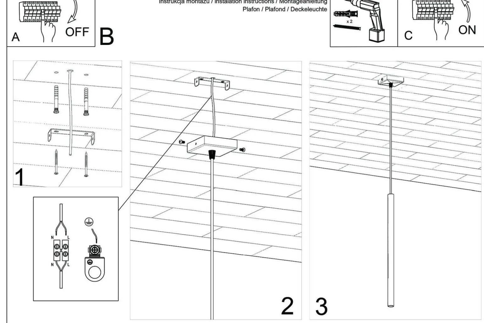 Lampa wisząca PASTELO 1 biała (SL.0465) - Sollux